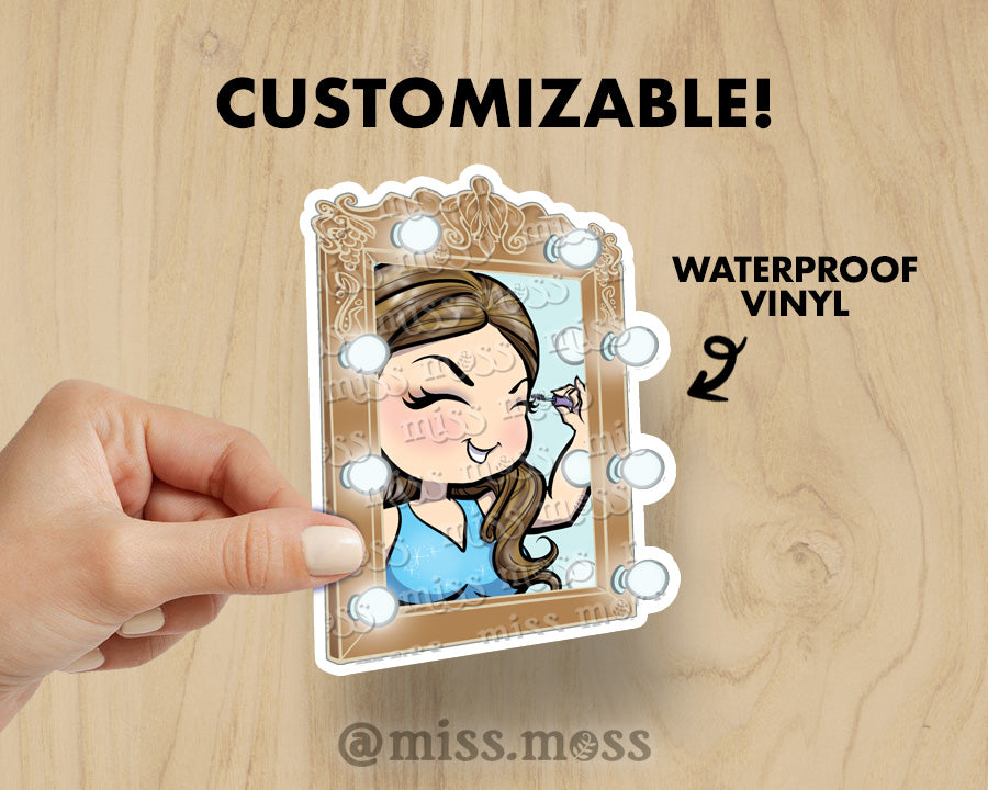 April '25 VIP of the Month Dixie / Makeup Girl Large Vinyl Sticker