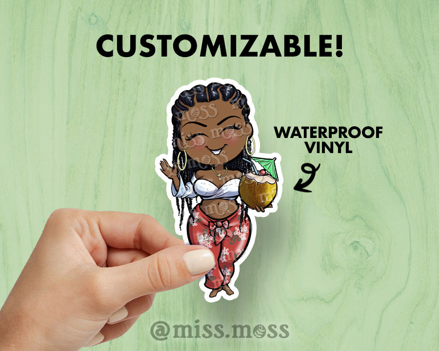 June '25 VIP of the Month Danielle / Tropical Girl Sticker