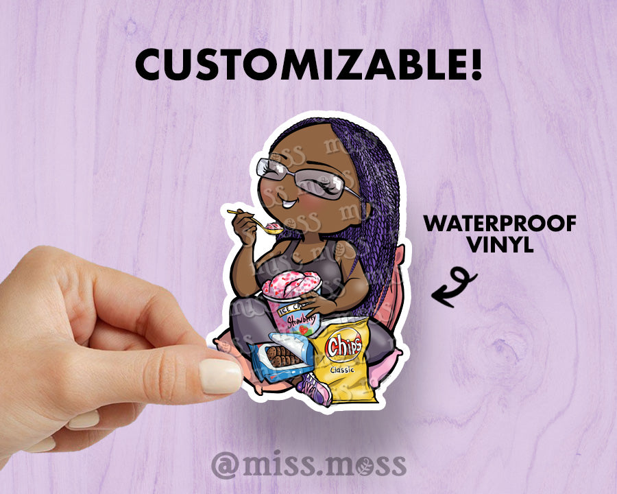 March '25 VIP of the Month Kimberly / Snack Girl Vinyl Sticker