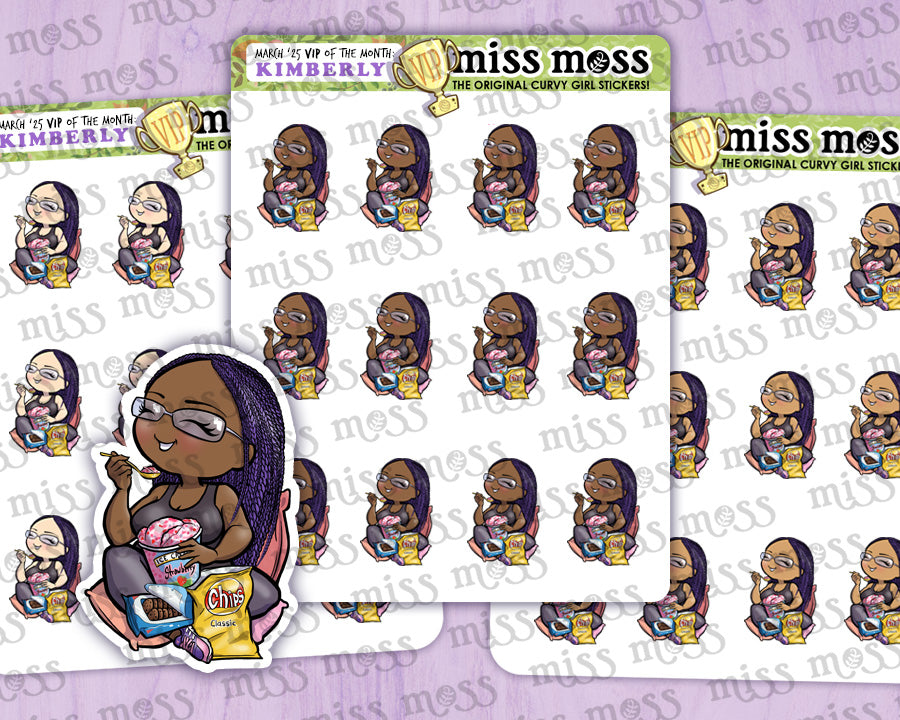 March '25 VIP of the Month Kimberly / Snack Girl Planner Stickers