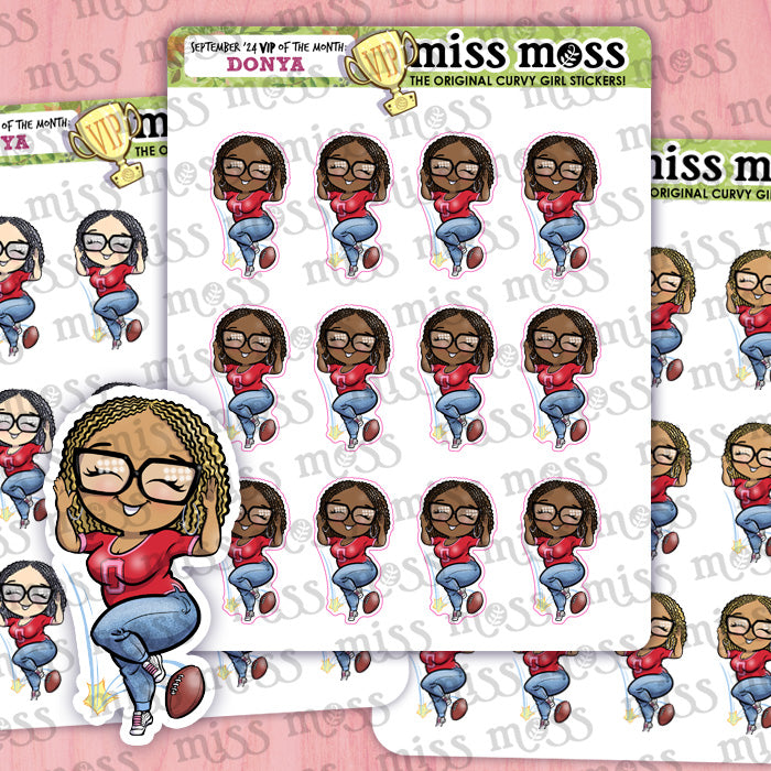 September VIP of the Month Donya Vinyl Planner Stickers