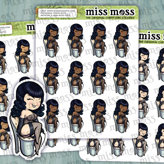 Bettie Page Pinup Vinyl Planner Stickers