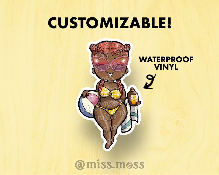 Bikini Babe Large Vinyl Sticker