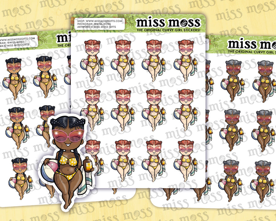Bikini Babe Vinyl Planner Stickers