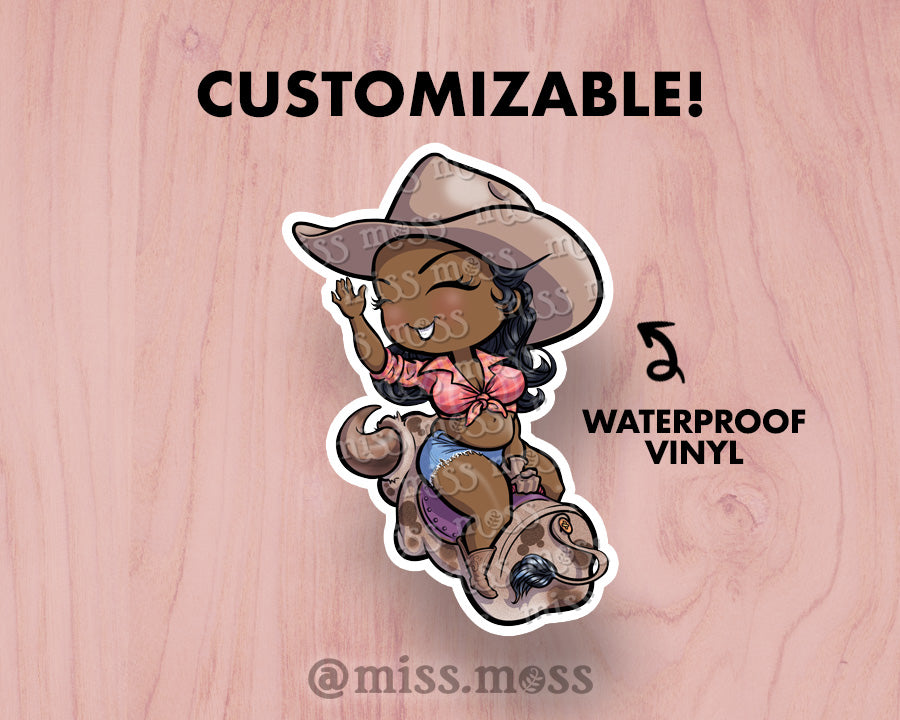 Bull Rider Large Vinyl Sticker