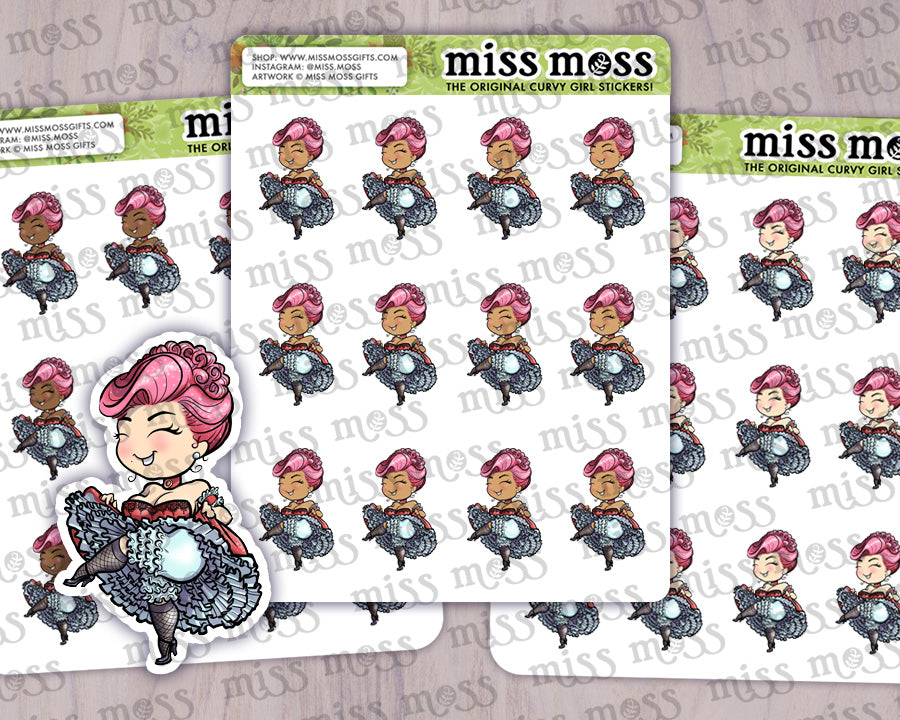 Can Can Girl Vinyl Planner Stickers
