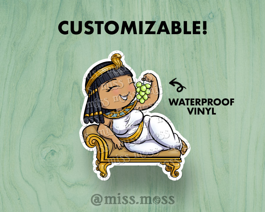 Cleopatra Egyptian Girl Large Vinyl Sticker