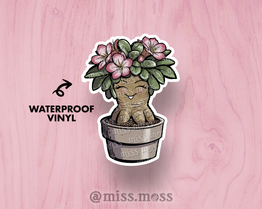 Desert Rose Plant Large Vinyl Sticker