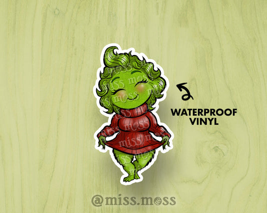 Sweet Grinch Large Vinyl Sticker