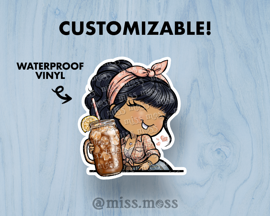 Sweet Iced Tea Girl Large Vinyl Sticker