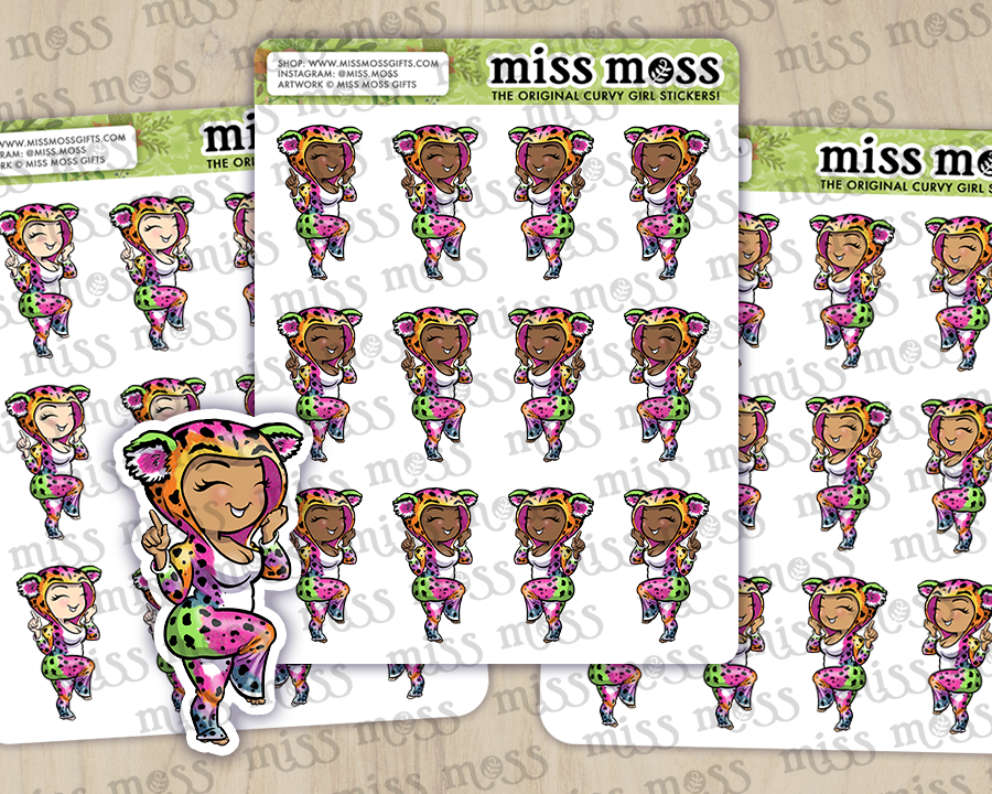 Lisa Frank Tiger 90's Babe Planner Journaling Stickers