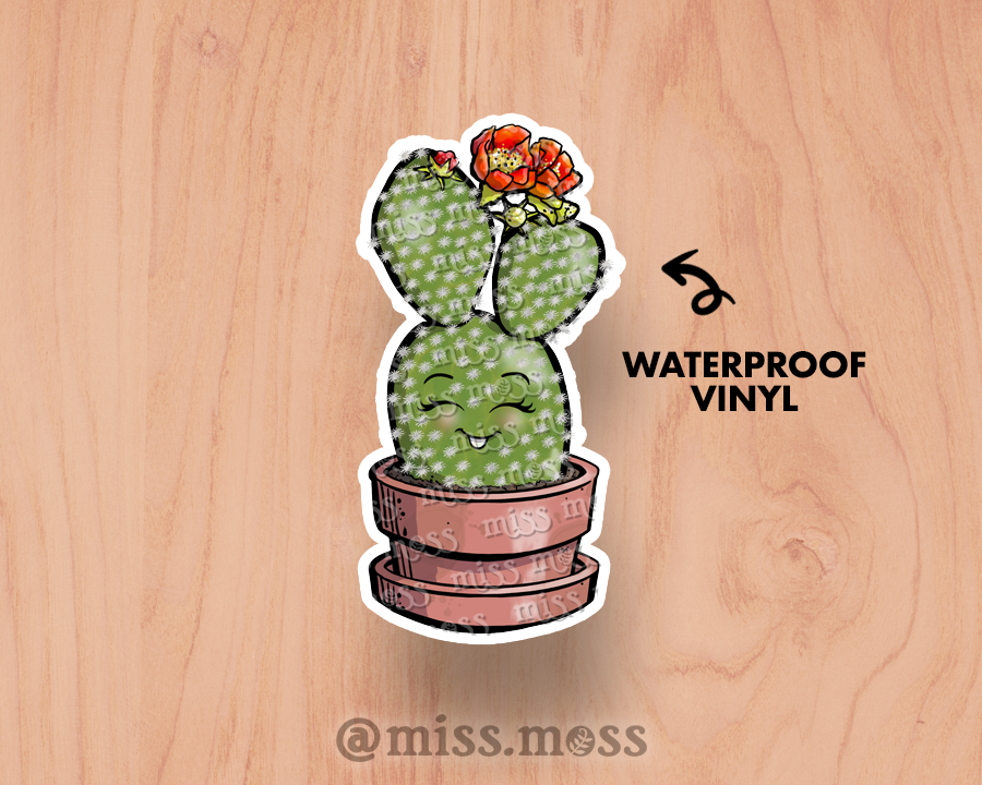 Paddle Cactus Large Vinyl Sticker