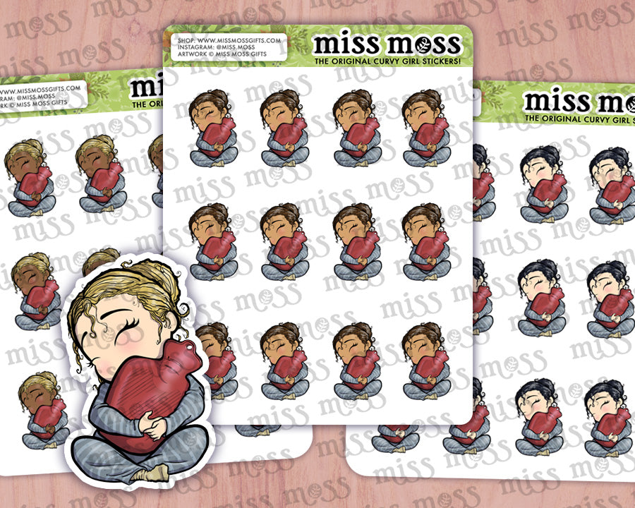 Pain Relief Girl Vinyl Planner Stickers