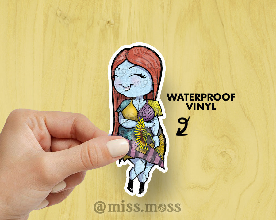 Sally Rag-Doll Waterproof Vinyl Sticker