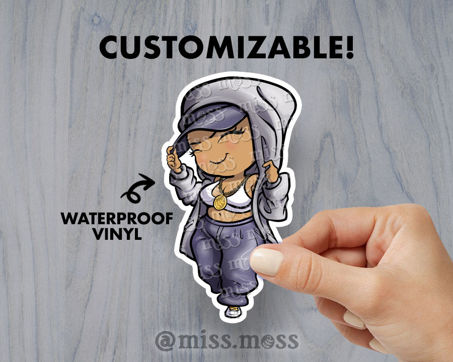 Slim Shady Girl Large Vinyl Sticker