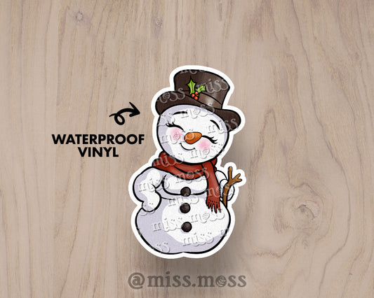 Snow Girl Large Vinyl Sticker