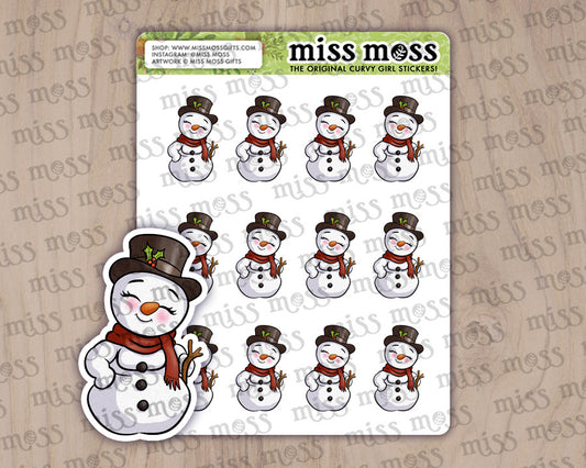 Snow Girl Vinyl Planner Stickers