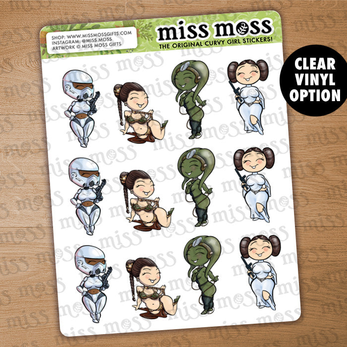 Star Princess Galaxy Wars Vinyl Planner Stickers