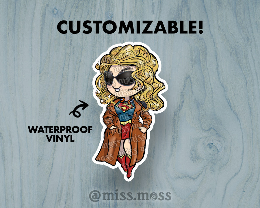 Super Girl Large Vinyl Sticker