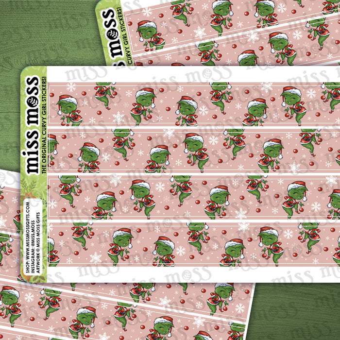 Grinch Washi Strip Sheets