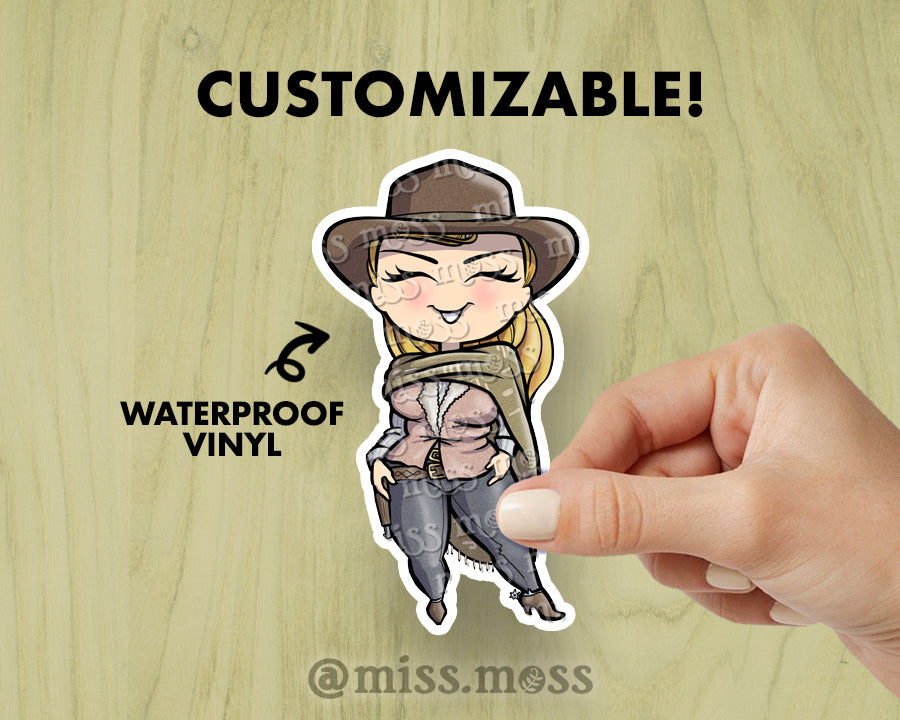 Wild West Girl #1 Large Vinyl Sticker