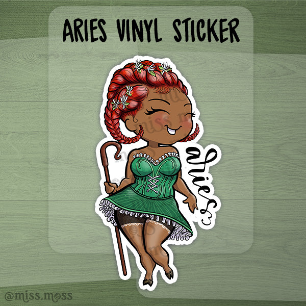 JUMBO Aries Zodiac Horoscope Vinyl Sticker