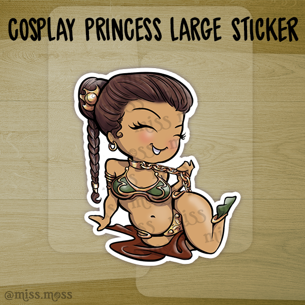 Slave Leia Die-Cut Waterproof Vinyl Sticker