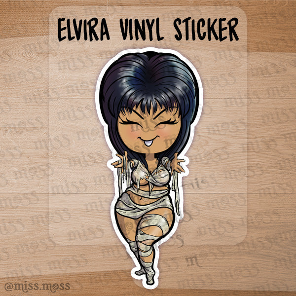 JUMBO Elvira Mistress of the Dark Vinyl Sticker