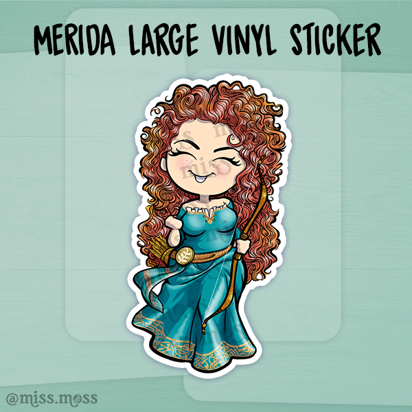 Archer Princess Large Waterproof Vinyl Sticker