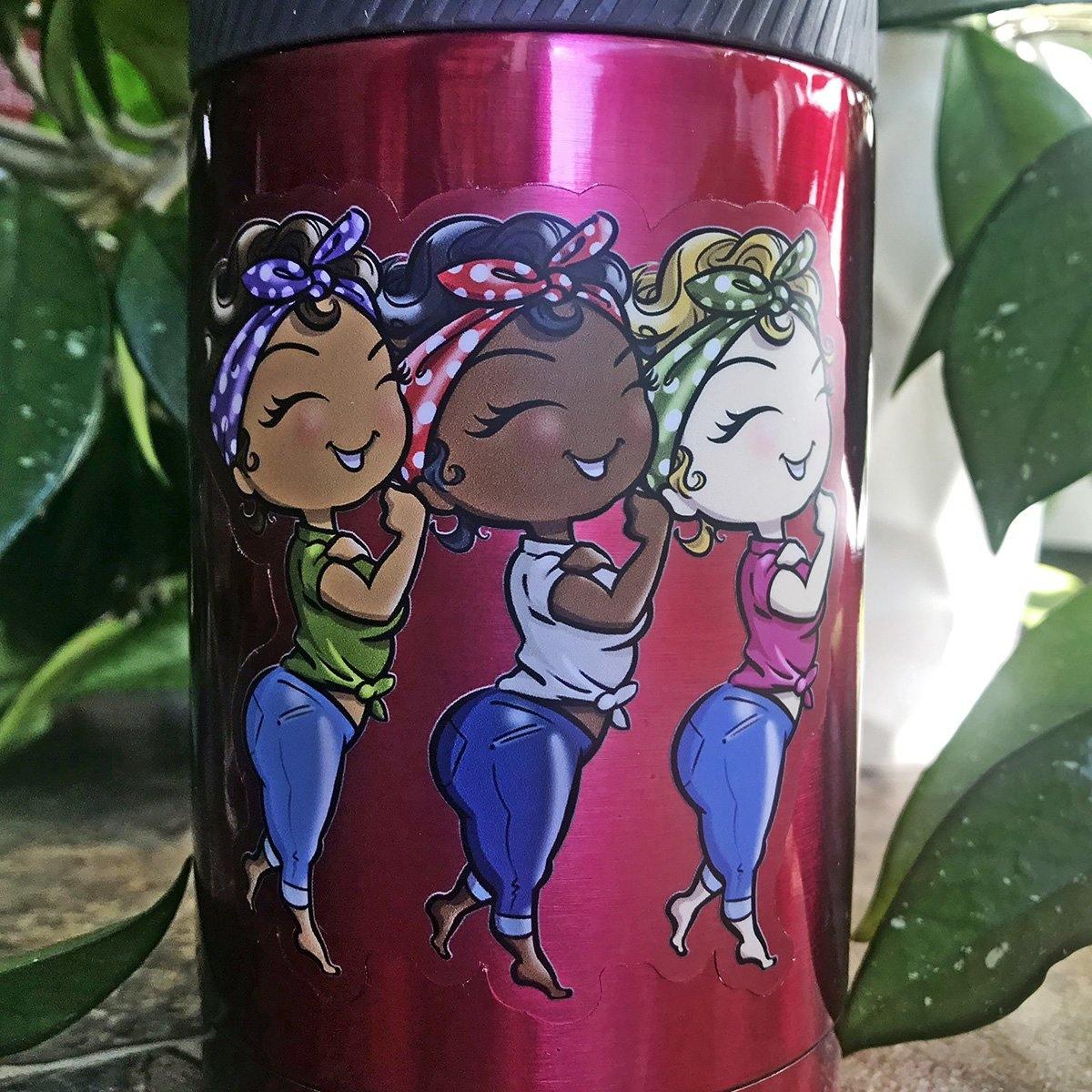 Rosie Squad Clear Vinyl Decal - Miss Moss Gifts