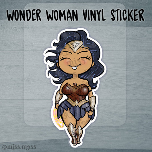 Super Woman Wonder Mom Vinyl Die-Cut Sticker