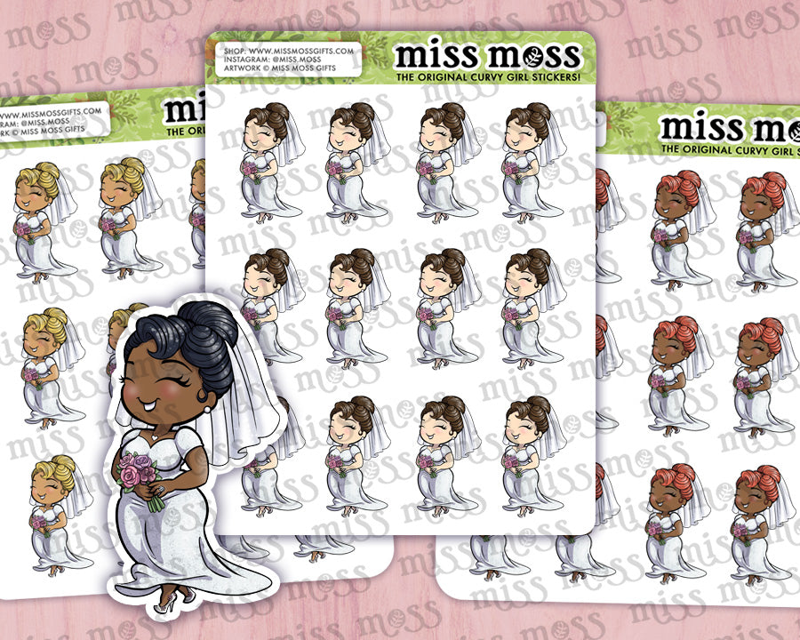 Bride Vinyl Planner Journaling Stickers