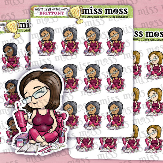August VIP of the Month Brittony Vinyl Planner Stickers