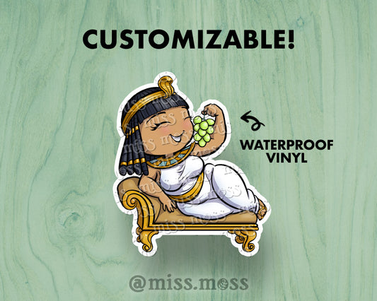Cleopatra Egyptian Girl Large Vinyl Sticker
