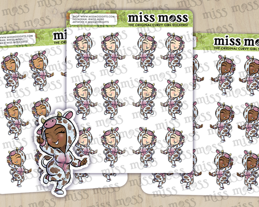 Cow La Vaca Onesie Babe Planner Journaling Stickers