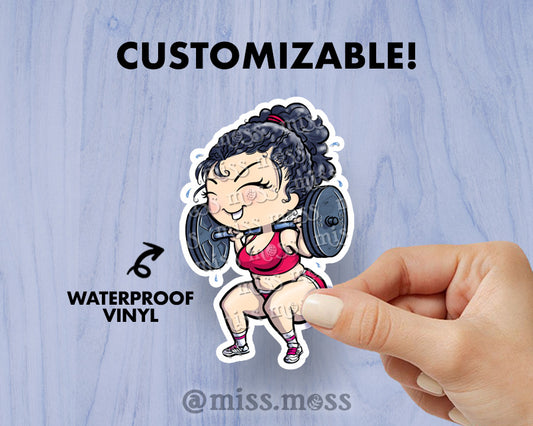 Lifting CrossFit Girl Large Vinyl Sticker