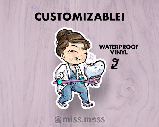 Dentist / Dental Hygienist Large Vinyl Sticker