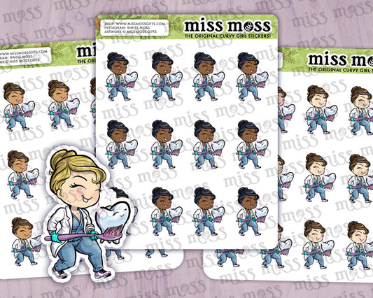 Dentist / Dental Hygienist Vinyl Planner Stickers