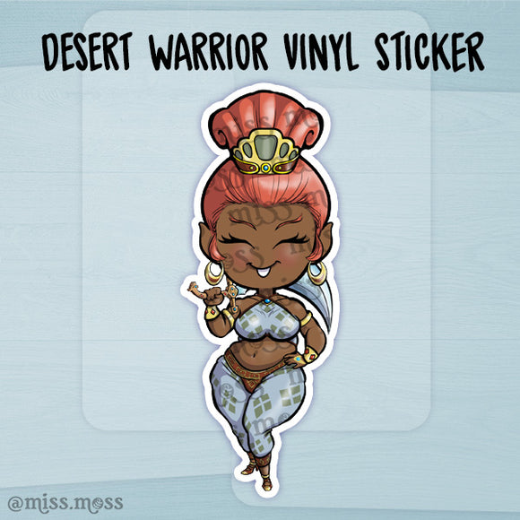Desert Warrior Girl Waterproof Vinyl Die Cut