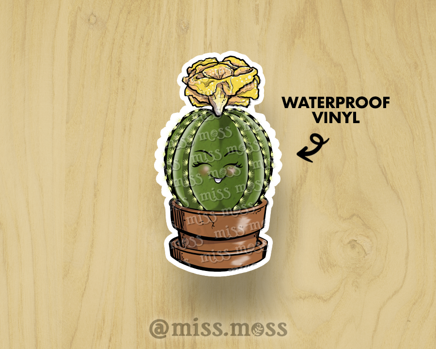 Domino Cactus Large Vinyl Sticker
