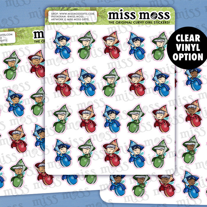 Mini Fairy Godmothers Vinyl Planner Stickers