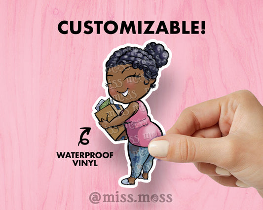 Happy Mail Girl Large Vinyl Sticker