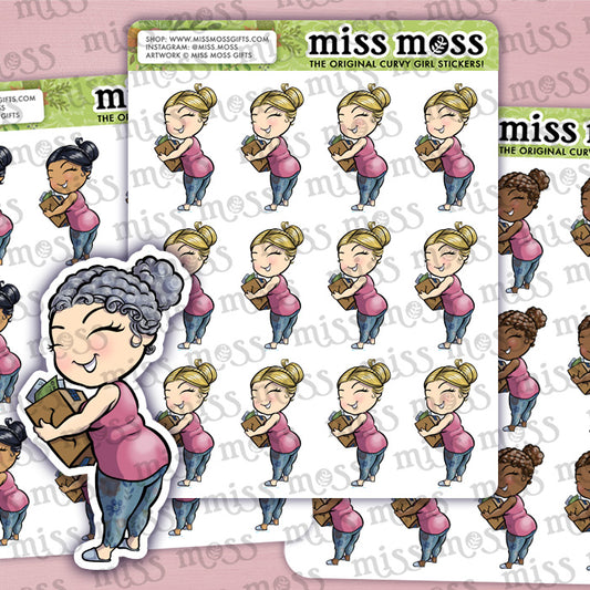 Happy Mail Girl Vinyl Planner Stickers