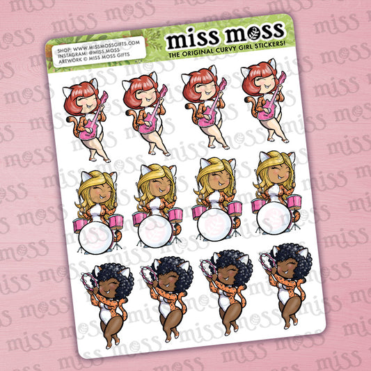 Pussycat Girls Vinyl Planner Stickers