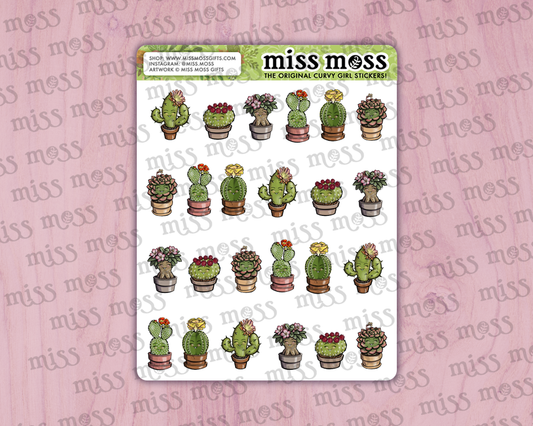 Mini CACTUS Cuties Vinyl Planner Stickers