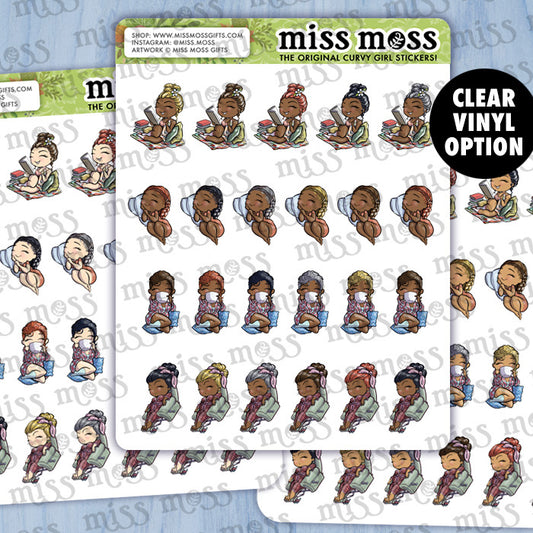 Mini Cozy Girls Vinyl Planner Stickers