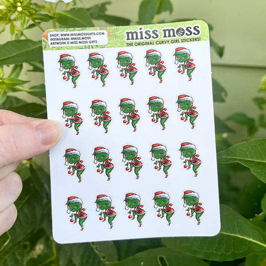 Mini Grinch Vinyl Planner Stickers