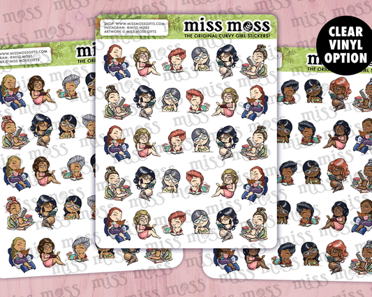 Mini READING Girls Vinyl Planner Stickers