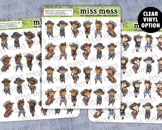 Mini WESTERN Girls Vinyl Planner Stickers