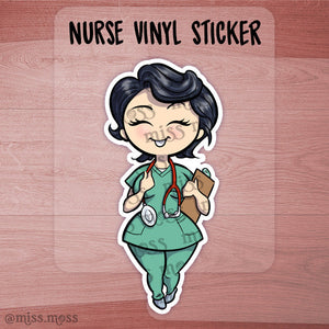 Nurse Waterproof Vinyl Sticker